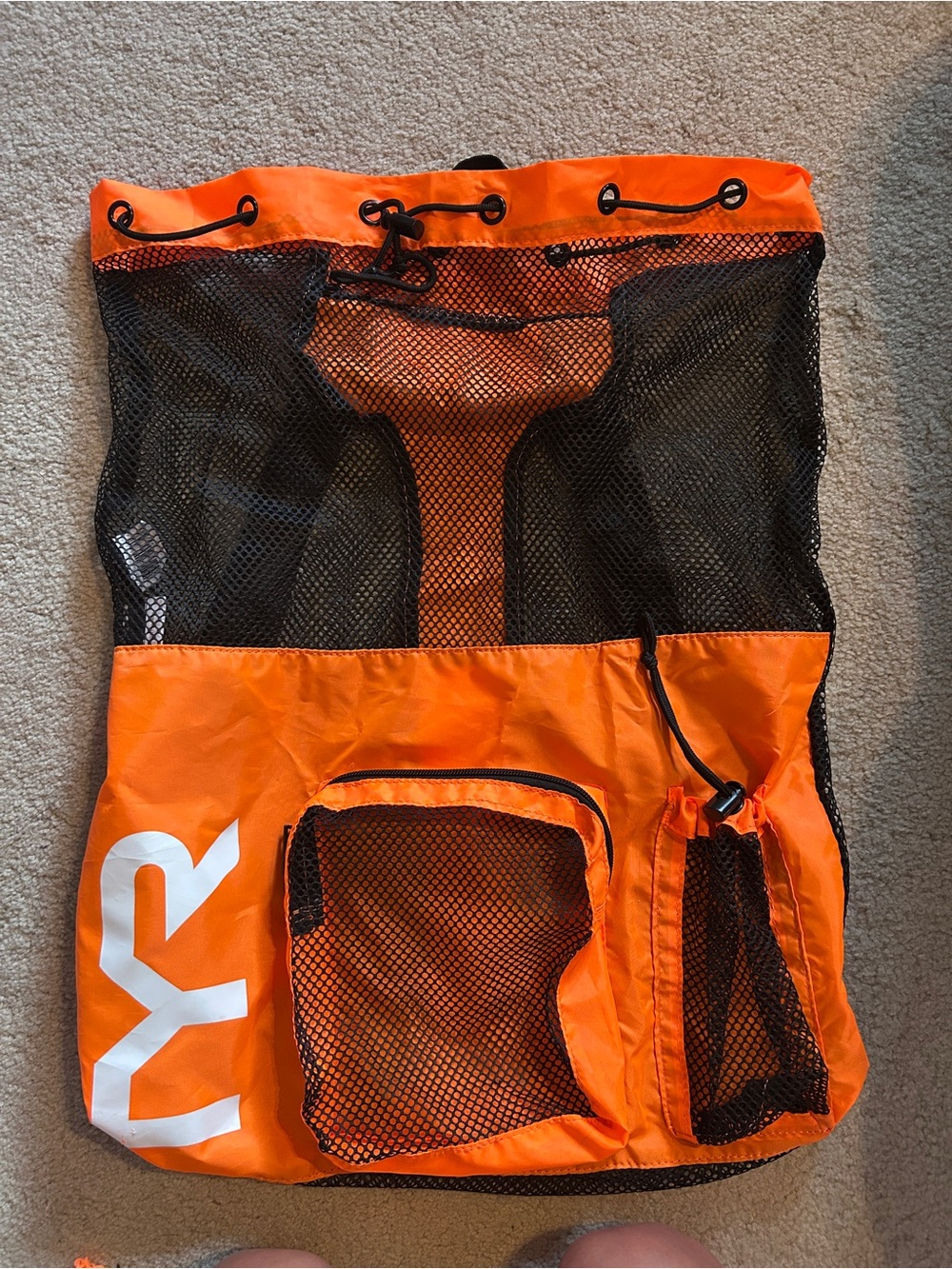Orange Mesh backpack